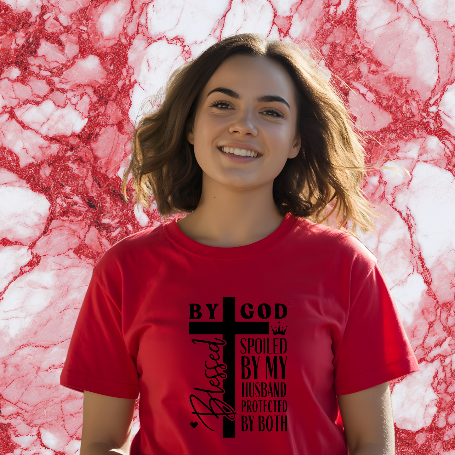 Blessed by God, Spoiled by My Husband | Faith‑Based Tee