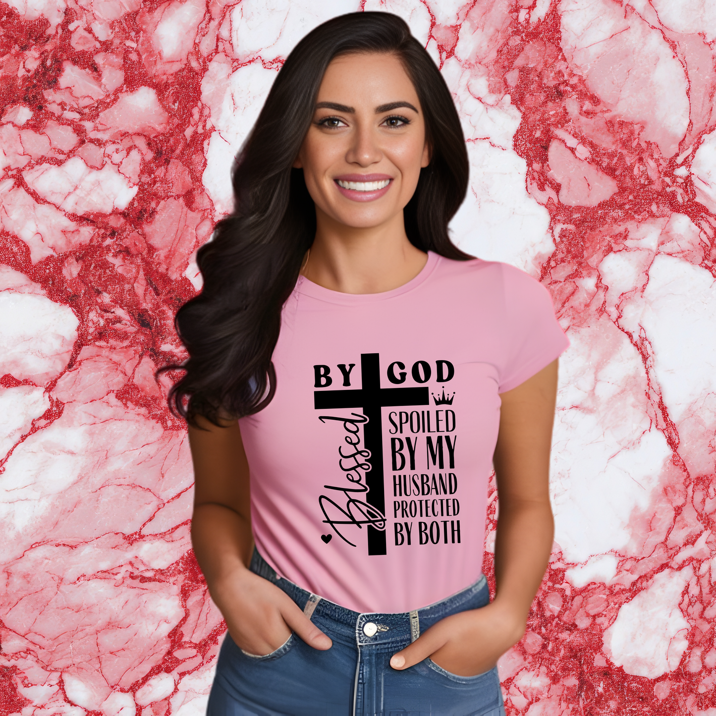 Blessed by God, Spoiled by My Husband | Faith‑Based Tee